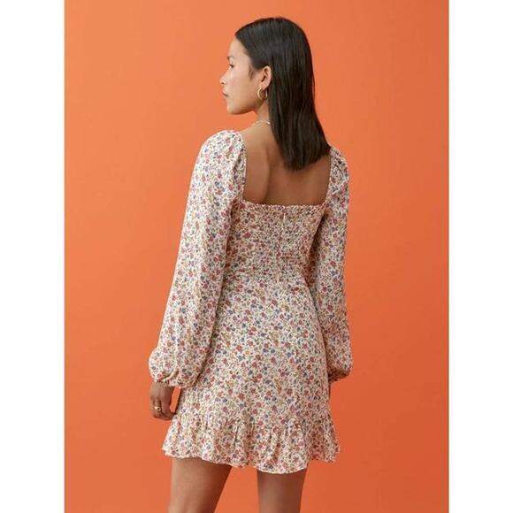 NWOT REFORMATION Cammi Mini Dress in Ronan Size 2 - Picture 2 of 12